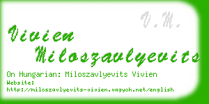 vivien miloszavlyevits business card